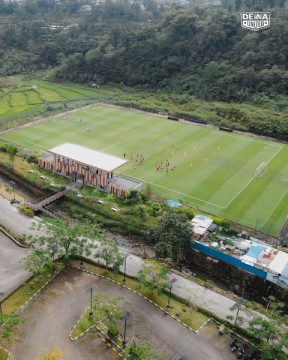 Dewa United latihan di Bogor. (Instagram @dewaunitedfc)